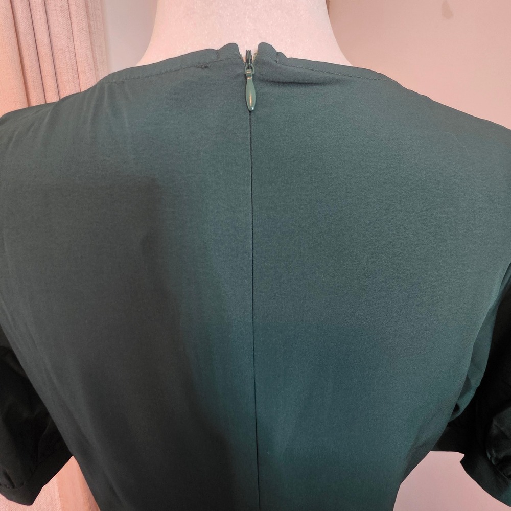 RIHOAS Dress NWT Satin Green Long Midi Sorority Wedding Autumn Homecoming Small - Picture 6 of 12